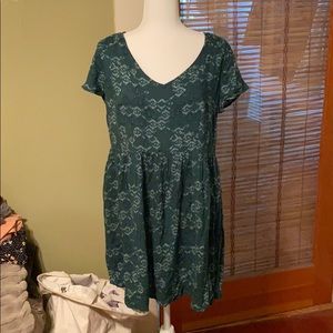 Green mini dress